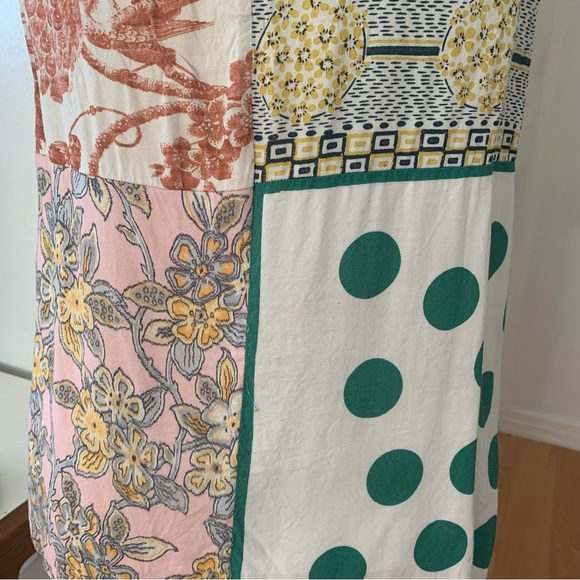 Anthropologie Moulinette Soers patchwork style sleeveless top with front tie - Picture 9 of 12